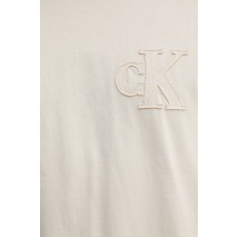 CALVIN KLEIN JEANS  APPLIQUE TEE T-SHIRT ΜΠΛΟΥΖΑ ΑΝΔΡΙΚΗ BEIGE