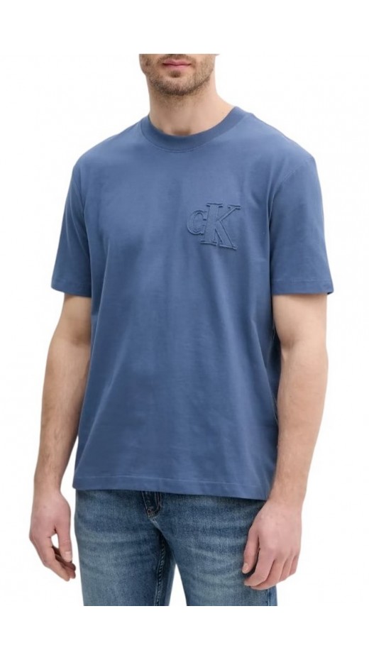 CALVIN KLEIN JEANS  APPLIQUE TEE T-SHIRT ΜΠΛΟΥΖΑ ΑΝΔΡΙΚΗ INDIGO