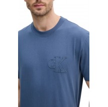 CALVIN KLEIN JEANS  APPLIQUE TEE T-SHIRT ΜΠΛΟΥΖΑ ΑΝΔΡΙΚΗ INDIGO