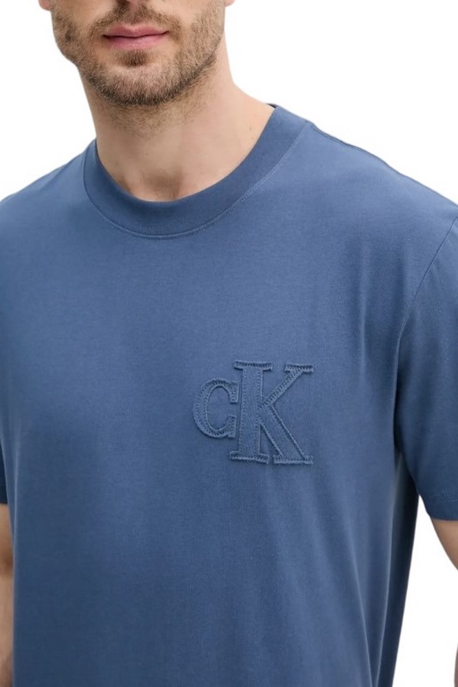 CALVIN KLEIN JEANS  APPLIQUE TEE T-SHIRT ΜΠΛΟΥΖΑ ΑΝΔΡΙΚΗ INDIGO