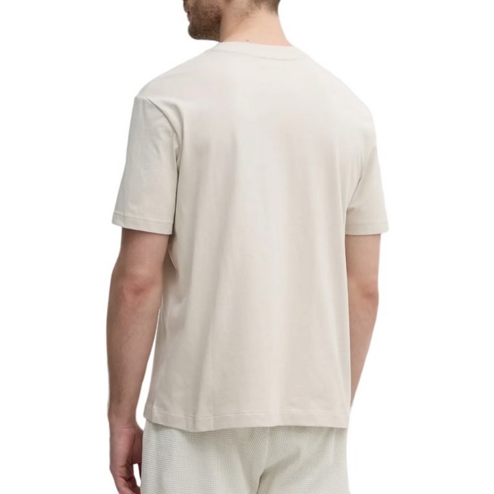 CALVIN KLEIN JEANS  APPLIQUE TEE T-SHIRT ΜΠΛΟΥΖΑ ΑΝΔΡΙΚΗ BEIGE