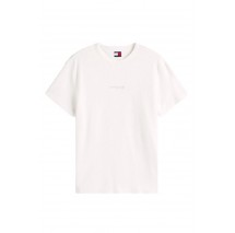 TOMMY JEANS SLIM WAFFLE SCRIPT TEE T-SHIRT ΜΠΛΟΥΖΑ ΑΝΔΡΙΚΗ OFF WHITE