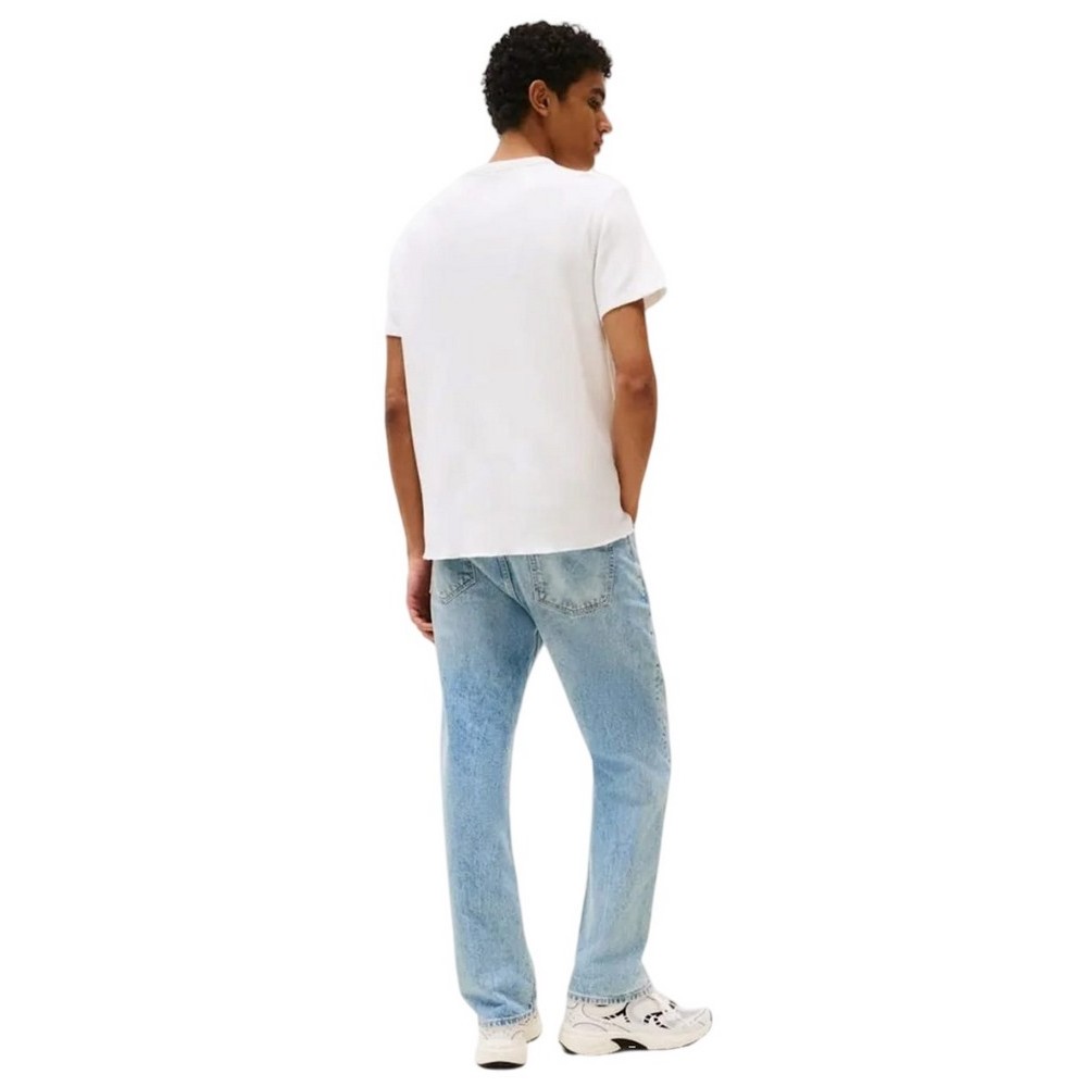 TOMMY JEANS SLIM WAFFLE SCRIPT TEE T-SHIRT ΜΠΛΟΥΖΑ ΑΝΔΡΙΚΗ OFF WHITE
