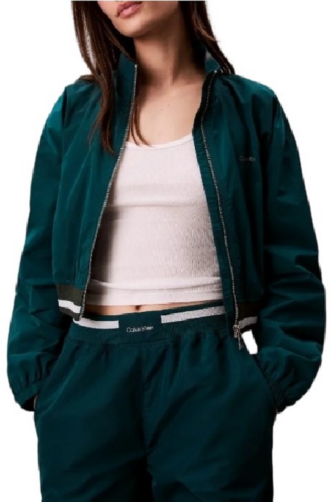 CALVIN KLEIN JEANS WOVEN TRACK JACKET ΜΠΟΥΦΑΝ ΓΥΝΑΙΚΕΙΟ PETROL