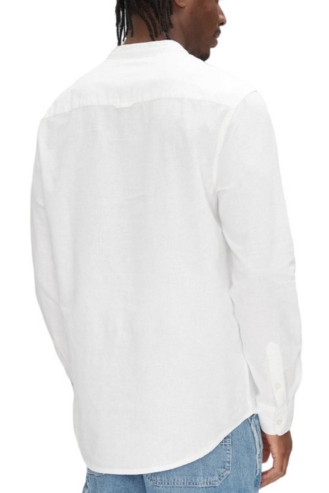 TOMMY JEANS LINEN MIX BAND COLLAR SHIRT ΠΟΥΚΑΜΙΣΟ ΑΝΔΡΙΚΟ ECRU
