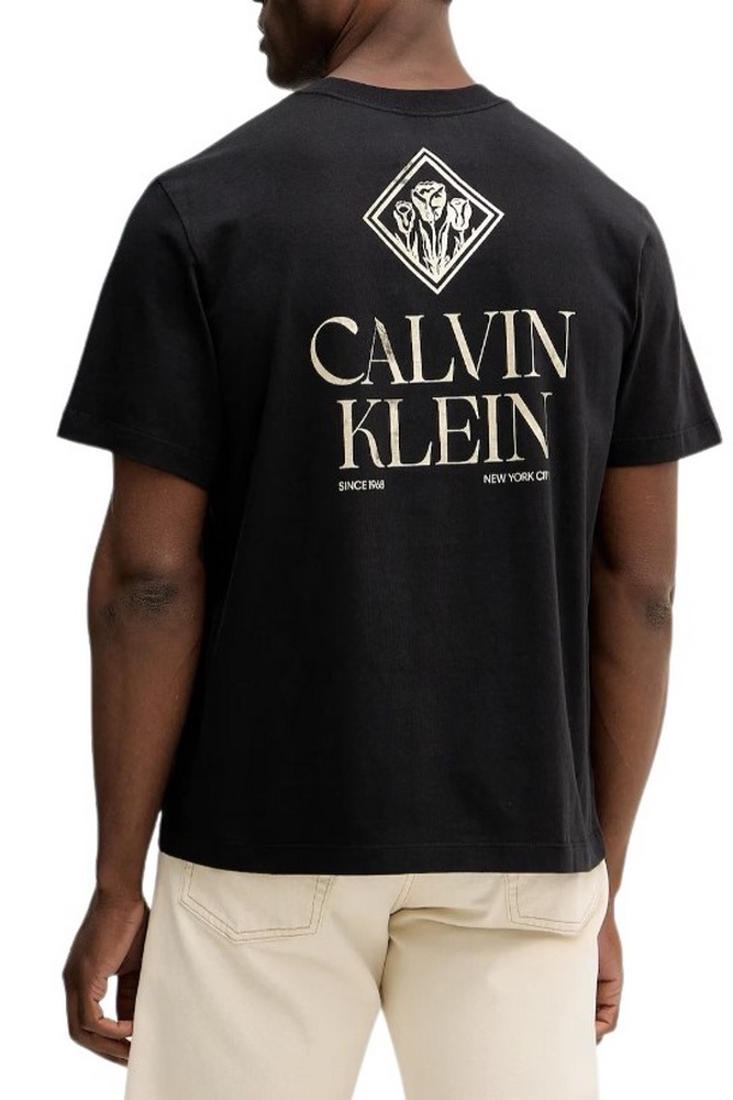 CALVIN KLEIN JEANS 20S CALVIN ROSES GRAPHIC TEE T-SHIRT ΜΠΛΟΥΖΑ ΑΝΔΡΙΚΗ BLACK