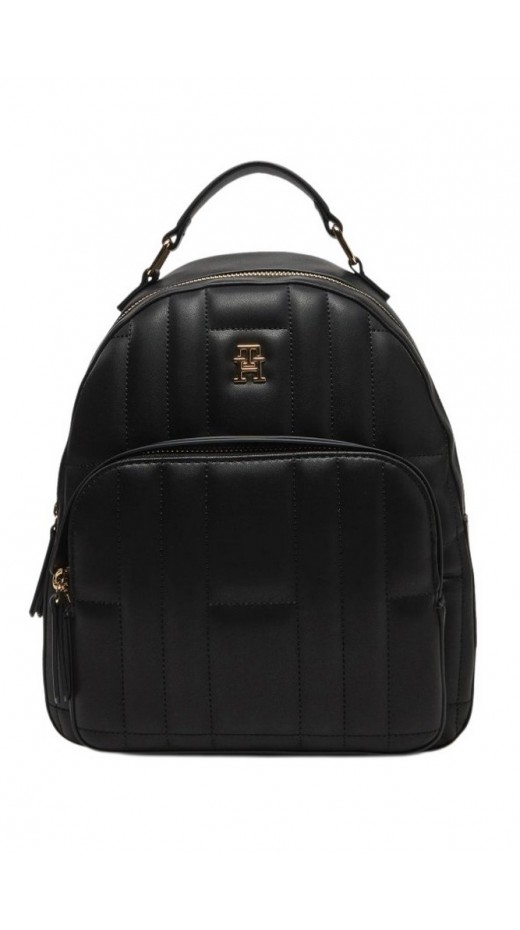 TOMMY HILFIGER FEMININE BACKPACK ΤΣΑΝΤΑ ΓΥΝΑΙΚΕΙΑ BLACK