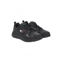 TOMMY JEANS RUNNER LEATHER ΠΑΠΟΥΤΣΙ ΑΝΔΡΙΚΟ BLACK