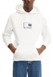 TOMMY JEANS REG POP CLR FLAG HOODIE EXT ΦΟΥΤΕΡ ΜΠΛΟΥΖΑ ΑΝΔΡΙΚΗ OFF WHITE