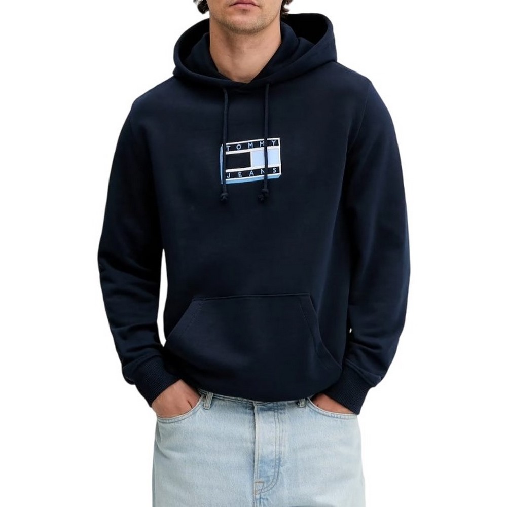 TOMMY JEANS REG POP CLR FLAG HOODIE EXT ΦΟΥΤΕΡ ΜΠΛΟΥΖΑ ΑΝΔΡΙΚΗ NAVY