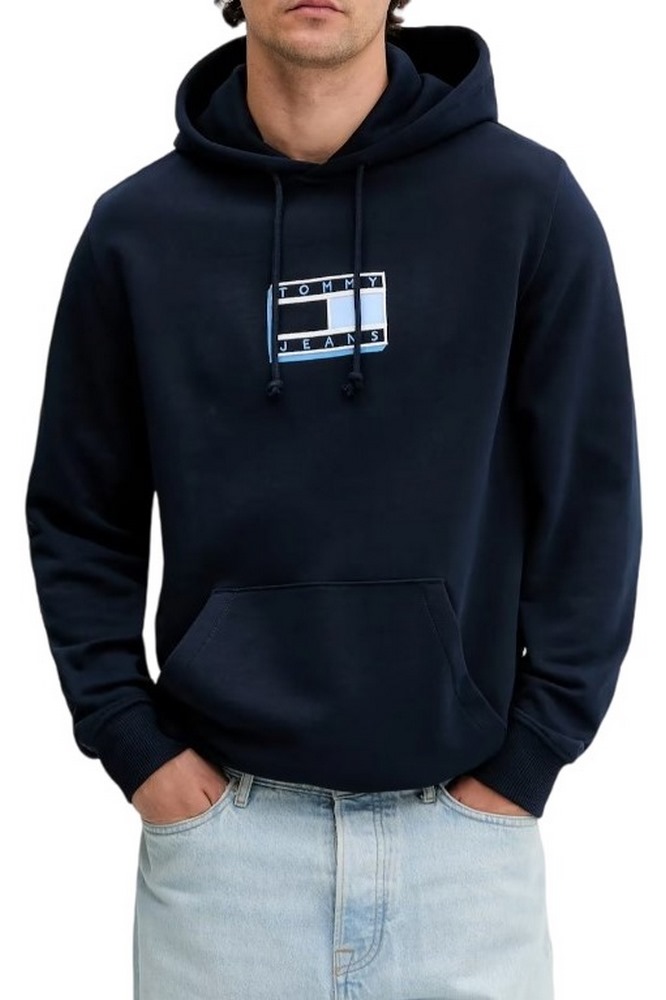 TOMMY JEANS REG POP CLR FLAG HOODIE EXT ΦΟΥΤΕΡ ΜΠΛΟΥΖΑ ΑΝΔΡΙΚΗ NAVY