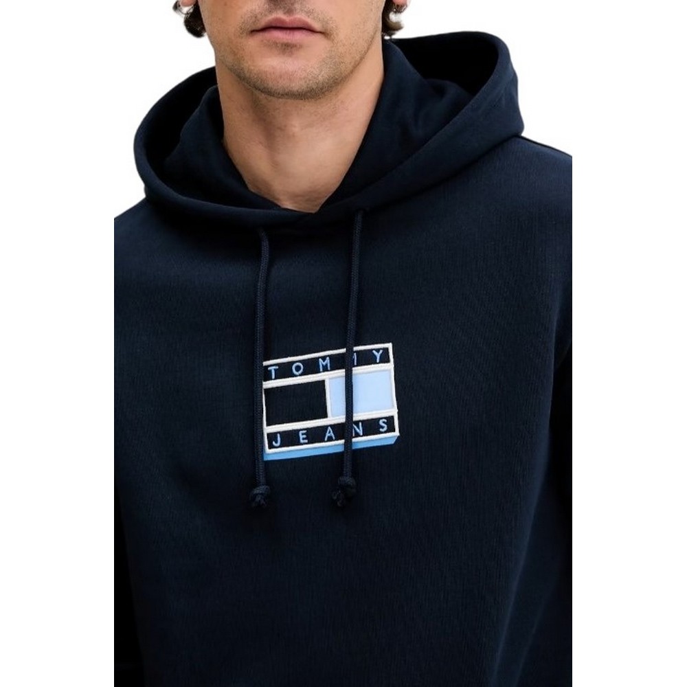 TOMMY JEANS REG POP CLR FLAG HOODIE EXT ΦΟΥΤΕΡ ΜΠΛΟΥΖΑ ΑΝΔΡΙΚΗ NAVY