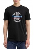 TOMMY JEANS REG USA CIRCLE GRAPH SS TE T-SHIRT ΜΠΛΟΥΖΑ ΑΝΔΡΙΚΗ BLACK