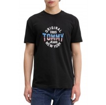 TOMMY JEANS REG USA CIRCLE GRAPH SS TE T-SHIRT ΜΠΛΟΥΖΑ ΑΝΔΡΙΚΗ BLACK