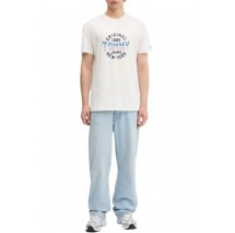 TOMMY JEANS REG USA CIRCLE GRAPH SS TE T-SHIRT ΜΠΛΟΥΖΑ ΑΝΔΡΙΚΗ WHITE