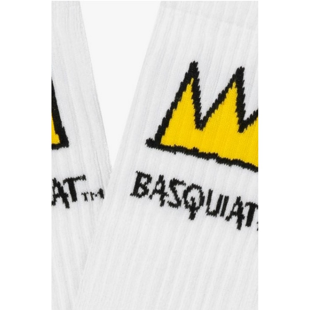 JIMMY LION ATHLETIC BASQUIAT CROWN SOCKS UNISEX ΚΑΛΤΣΕΣ WHITE