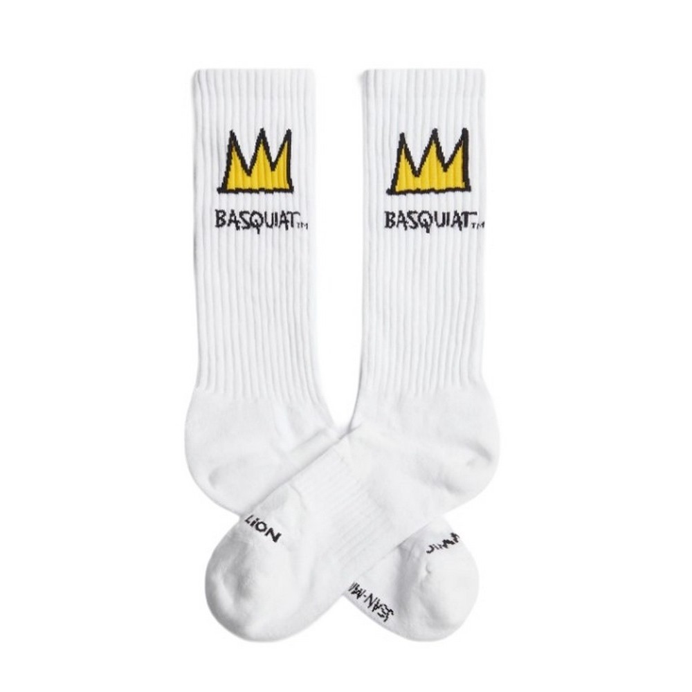 JIMMY LION ATHLETIC BASQUIAT CROWN SOCKS UNISEX ΚΑΛΤΣΕΣ WHITE