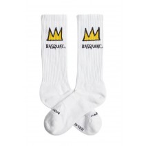 JIMMY LION ATHLETIC BASQUIAT CROWN SOCKS UNISEX ΚΑΛΤΣΕΣ WHITE