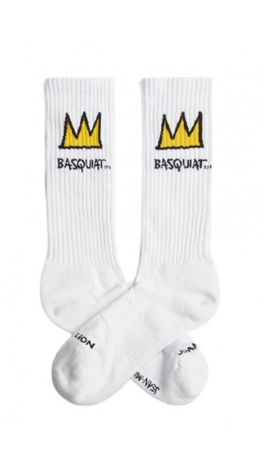 JIMMY LION ATHLETIC BASQUIAT CROWN SOCKS UNISEX ΚΑΛΤΣΕΣ WHITE