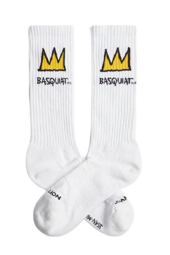 JIMMY LION ATHLETIC BASQUIAT CROWN SOCKS UNISEX ΚΑΛΤΣΕΣ WHITE