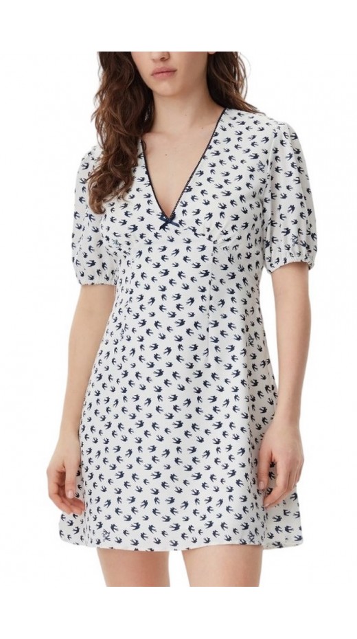 TOMMY JEANS CREPE MINI DRESS ΦΟΡΕΜΑ ΓΥΝΑΙΚΕΙΟ WHITE