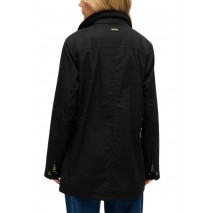 SUPERDRYD3 OVIN WAX JACKET ΜΠΟΥΦΑΝ ΓΥΝΑΙΚΕΙΟ BLACK