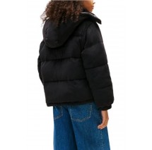 TOMMY JEANS QUILTED VELVET PUFFER JACKET ΜΠΟΥΦΑΝ ΓΥΝΑΙΚΕΙΟ BLACK