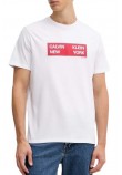 CALVIN KLEIN JEANS 30S EU CKNY BOX GRAPHIC TEE T-SHIRT ΜΠΛΟΥΖΑ ΑΝΔΡΙΚΗ WHITE