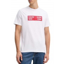 CALVIN KLEIN JEANS 30S EU CKNY BOX GRAPHIC TEE T-SHIRT ΜΠΛΟΥΖΑ ΑΝΔΡΙΚΗ WHITE
