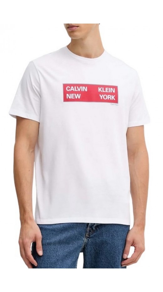 CALVIN KLEIN JEANS 30S EU CKNY BOX GRAPHIC TEE T-SHIRT ΜΠΛΟΥΖΑ ΑΝΔΡΙΚΗ WHITE