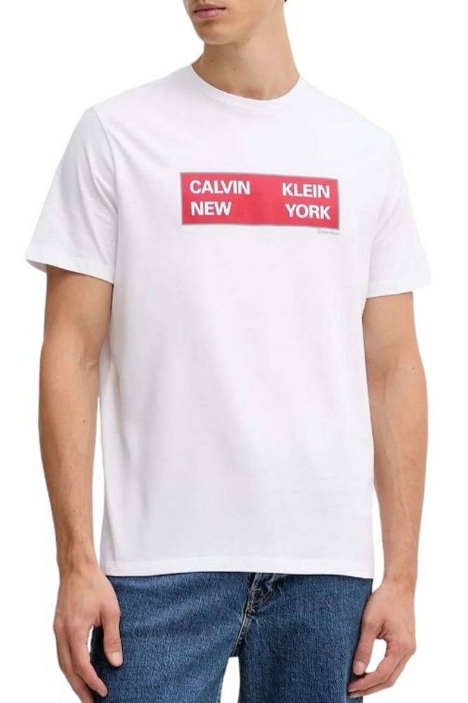 CALVIN KLEIN JEANS 30S EU CKNY BOX GRAPHIC TEE T-SHIRT ΜΠΛΟΥΖΑ ΑΝΔΡΙΚΗ WHITE