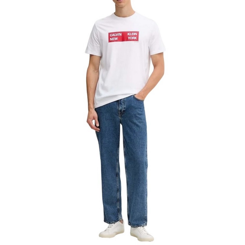 CALVIN KLEIN JEANS 30S EU CKNY BOX GRAPHIC TEE T-SHIRT ΜΠΛΟΥΖΑ ΑΝΔΡΙΚΗ WHITE