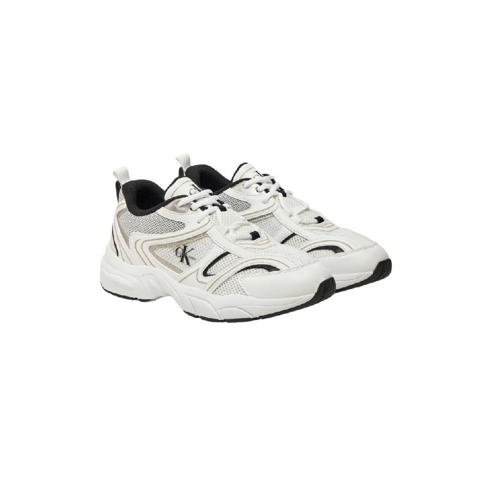 CALVIN KLEIN JEANS RETRO TENNIS MESH ML ΠΑΠΟΥΤΣΙ ΓΥΝΑΙΚΕΙΟ BRIGHT WHITE