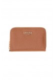 GUESS AMORETTE SLG MED DOUBLE ZIP ΠΟΡΤΟΦΟΛΙ ΓΥΝΑΙΚΕΙΟ COGNAC