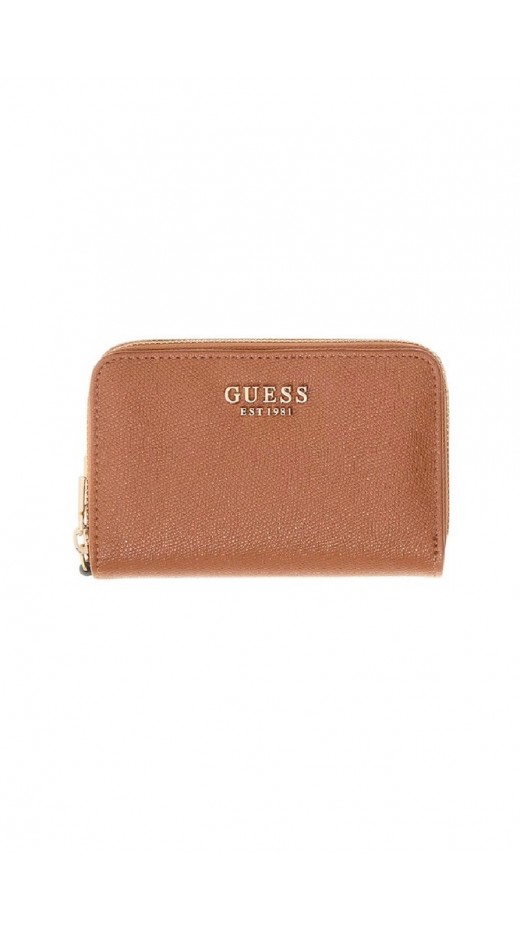 GUESS AMORETTE SLG MED DOUBLE ZIP ΠΟΡΤΟΦΟΛΙ ΓΥΝΑΙΚΕΙΟ COGNAC