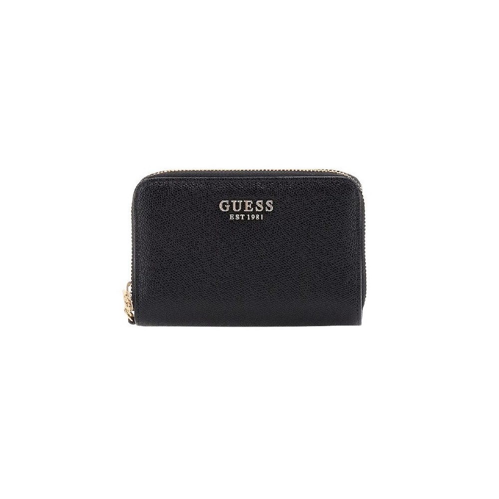 GUESS AMORETTE SLG MED DOUBLE ZIP ΠΟΡΤΟΦΟΛΙ ΓΥΝΑΙΚΕΙΟ BLACK