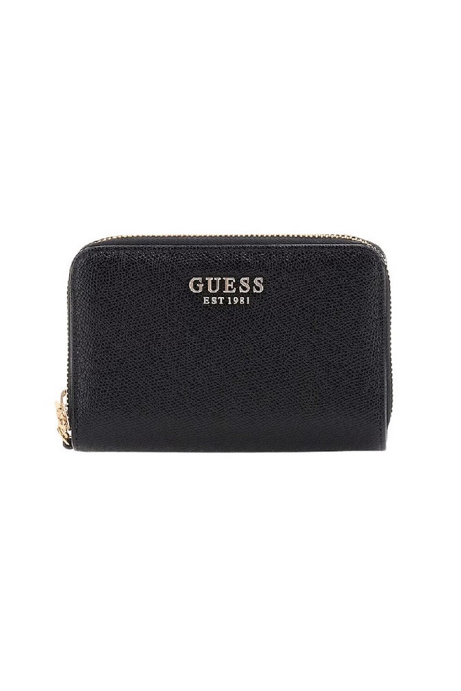 GUESS AMORETTE SLG MED DOUBLE ZIP ΠΟΡΤΟΦΟΛΙ ΓΥΝΑΙΚΕΙΟ BLACK