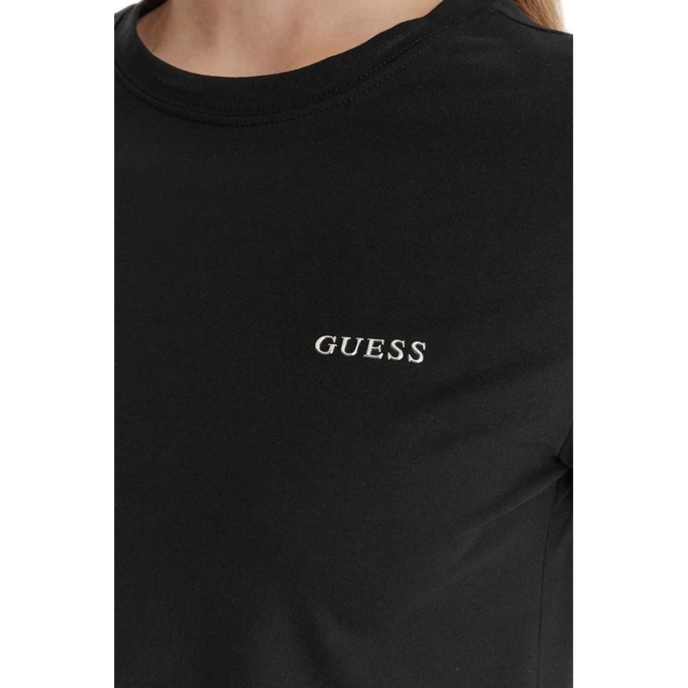 GUESS TRACEY CN T-SHIRT ΜΠΛΟΥΖΑ ΓΥΝΑΙΚΕΙΑ BLACK