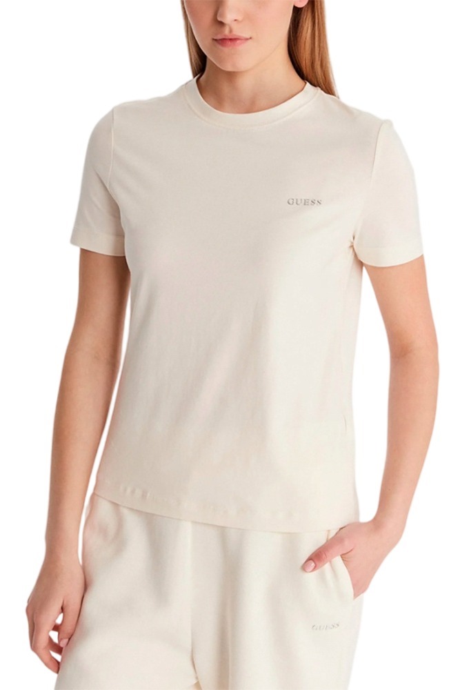 GUESS TRACEY CN T-SHIRT ΜΠΛΟΥΖΑ ΓΥΝΑΙΚΕΙΑ ECRU