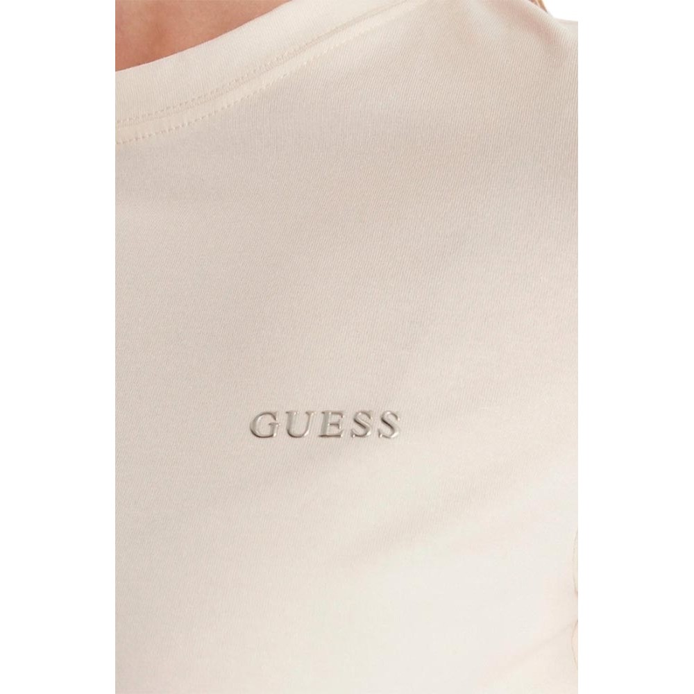 GUESS TRACEY CN T-SHIRT ΜΠΛΟΥΖΑ ΓΥΝΑΙΚΕΙΑ ECRU