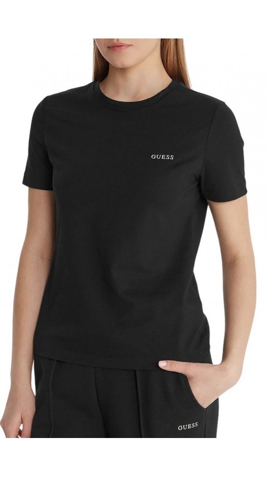 GUESS TRACEY CN T-SHIRT ΜΠΛΟΥΖΑ ΓΥΝΑΙΚΕΙΑ BLACK