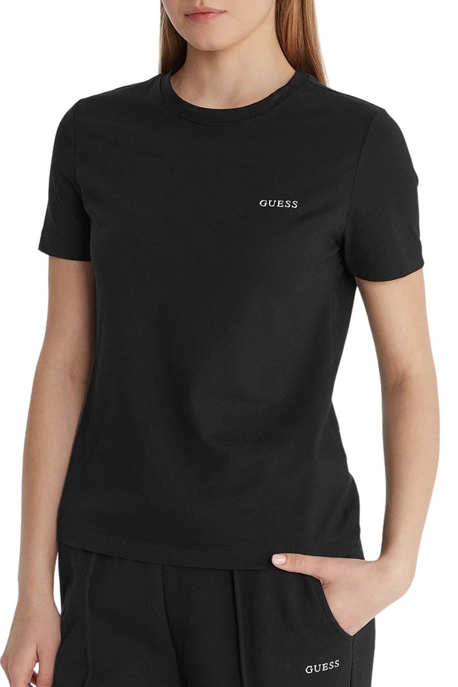 GUESS TRACEY CN T-SHIRT ΜΠΛΟΥΖΑ ΓΥΝΑΙΚΕΙΑ BLACK