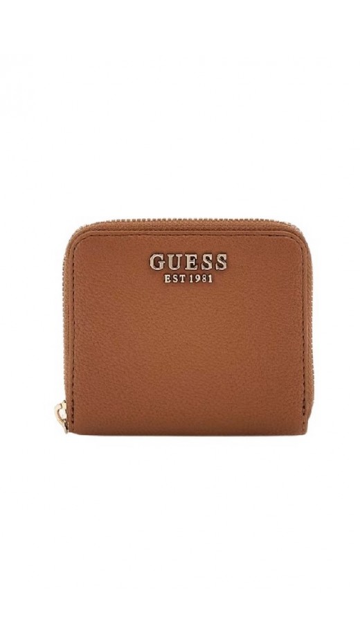 GUESS LAUREL SLG SMALL ZIP AROUND ΠΟΡΤΟΦΟΛΙ ΓΥΝΑΙΚΕΙΟ COGNAC