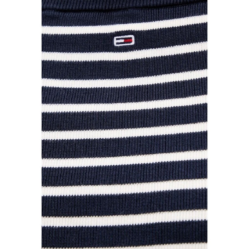 TOMMY JEANS OFF SHOULDER STRIPE SWEATER ΤΟΠ ΓΥΝΑΙΚΕΙΟ NAVY