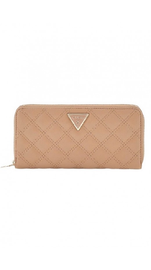 GUESS GIULLY SLG LARGE ZIP AROUND ΠΟΡΤΟΦΟΛΙ ΓΥΝΑΙΚΕΙΟ BEIGE