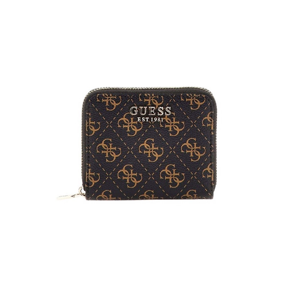 GUESS LAUREL SLG SMALL ZIP AROUND ΠΟΡΤΟΦΟΛΙ ΓΥΝΑΙΚΕΙΟ BROWN