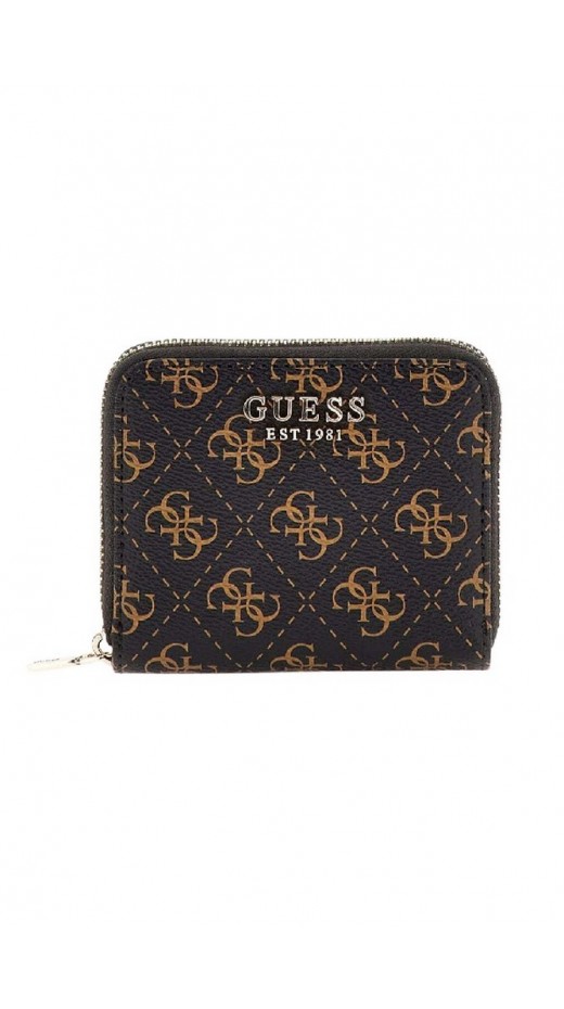 GUESS LAUREL SLG SMALL ZIP AROUND ΠΟΡΤΟΦΟΛΙ ΓΥΝΑΙΚΕΙΟ BROWN