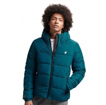 ΜΠΟΥΦΑΝ HOODED SPORTS PUFFER ΑΝΔΡΙΚΟ SUPERDRY PETROL