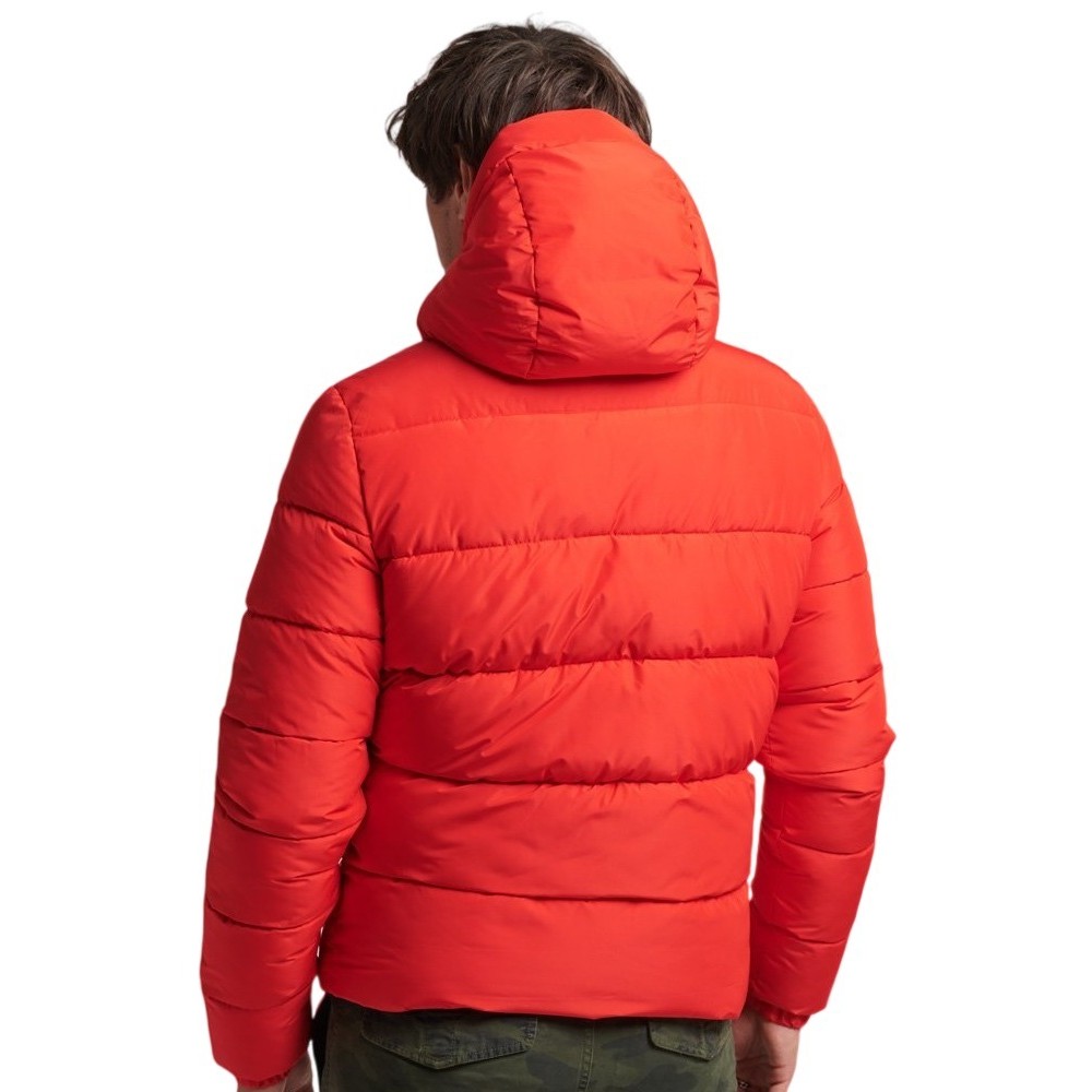 ΜΠΟΥΦΑΝ HOODED SPORTS PUFFER ΑΝΔΡΙΚΟ SUPERDRY RED