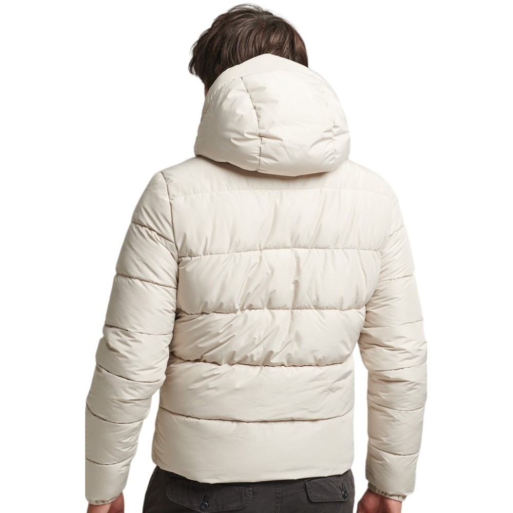 ΜΠΟΥΦΑΝ HOODED SPORTS PUFFER ΑΝΔΡΙΚΟ SUPERDRY ECRU